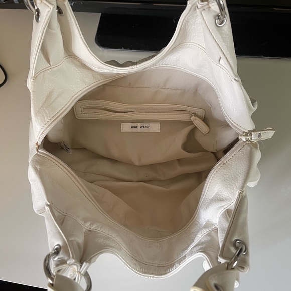 NINE WEST white soft leather bag - Picture 9 of 13
